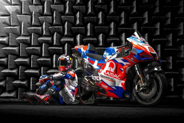 Scopri di più sull'articolo MotoGP, livree Ducati Pramac ai raggi X: mix rosso fluo e blu michelizzato